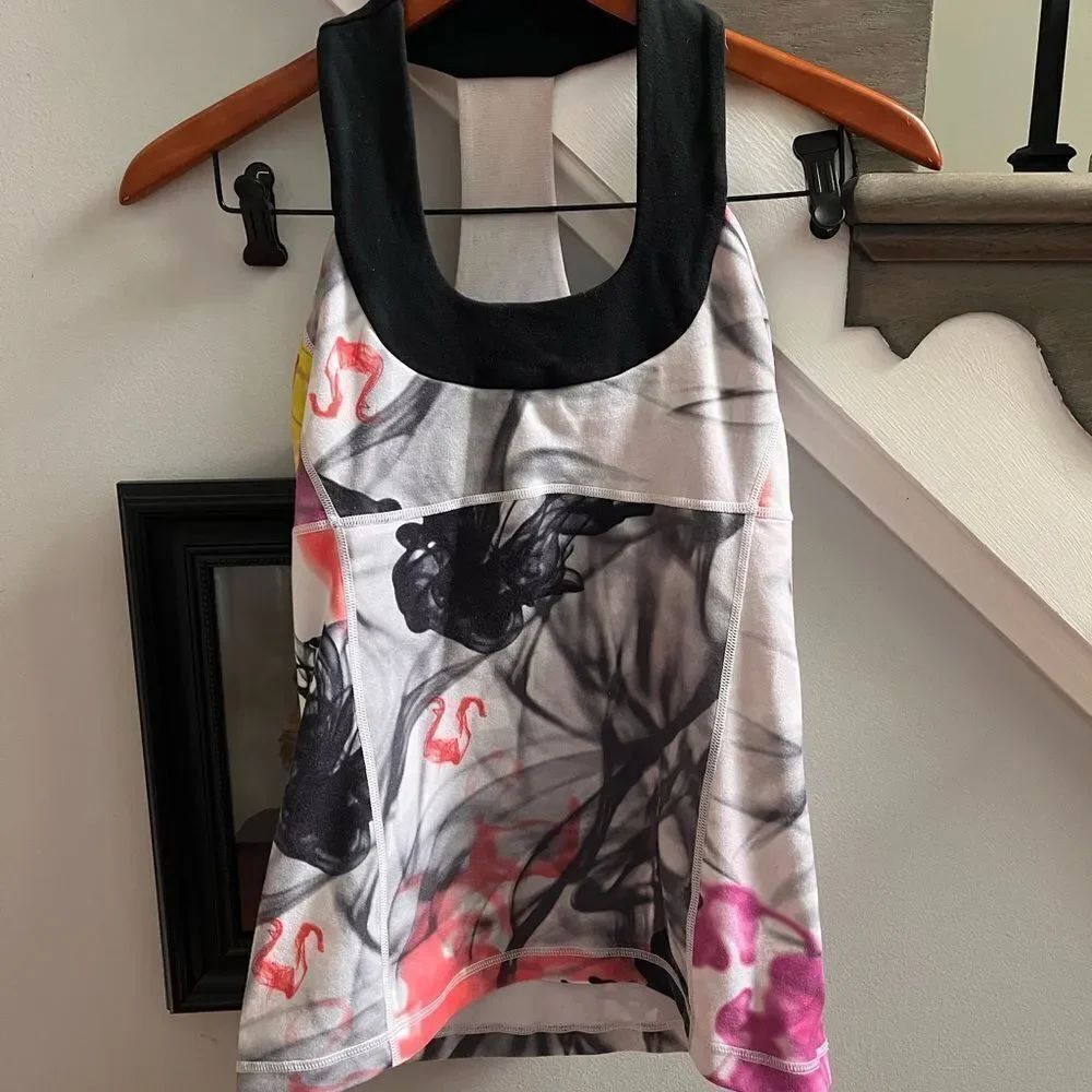 Lululemon Water Faye Multi Color Band Bra Tank Too sz XS